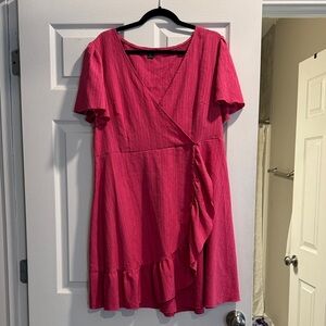 Pink Wrap Dress